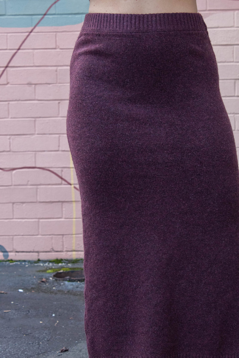Remy Knit Skirt, Wine | Steve Madden