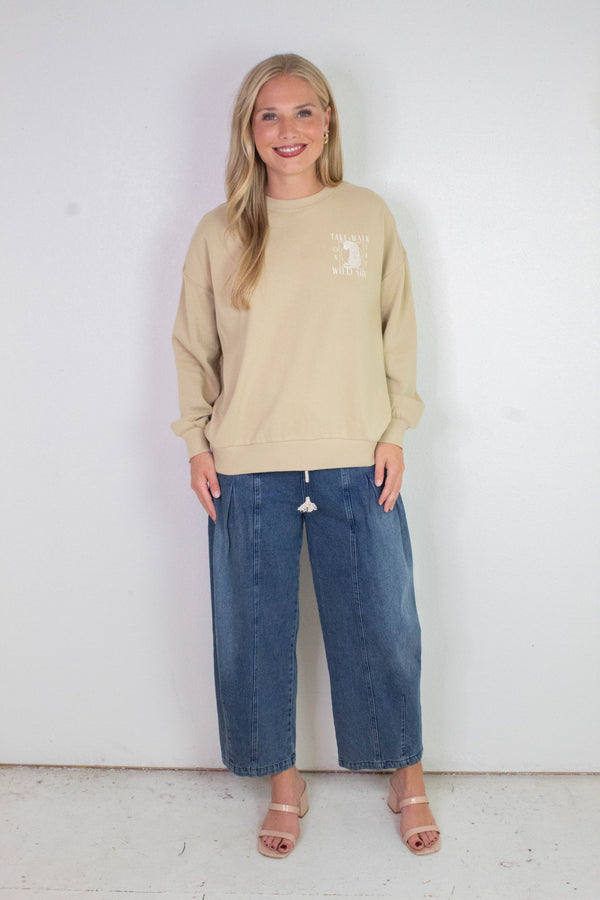 Wild Side Sweatshirt, Washed Gold | Z Supply