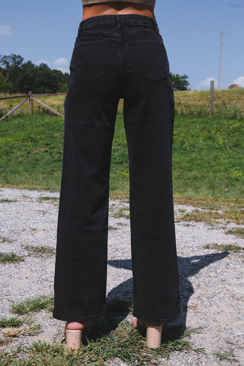 Lorien Curvy High Rise Jeans, Faded Black