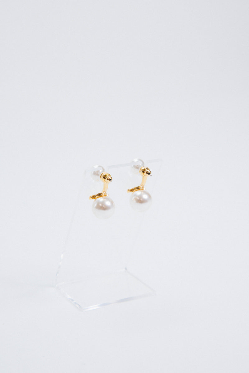 Pearl Bar Earring, Gold