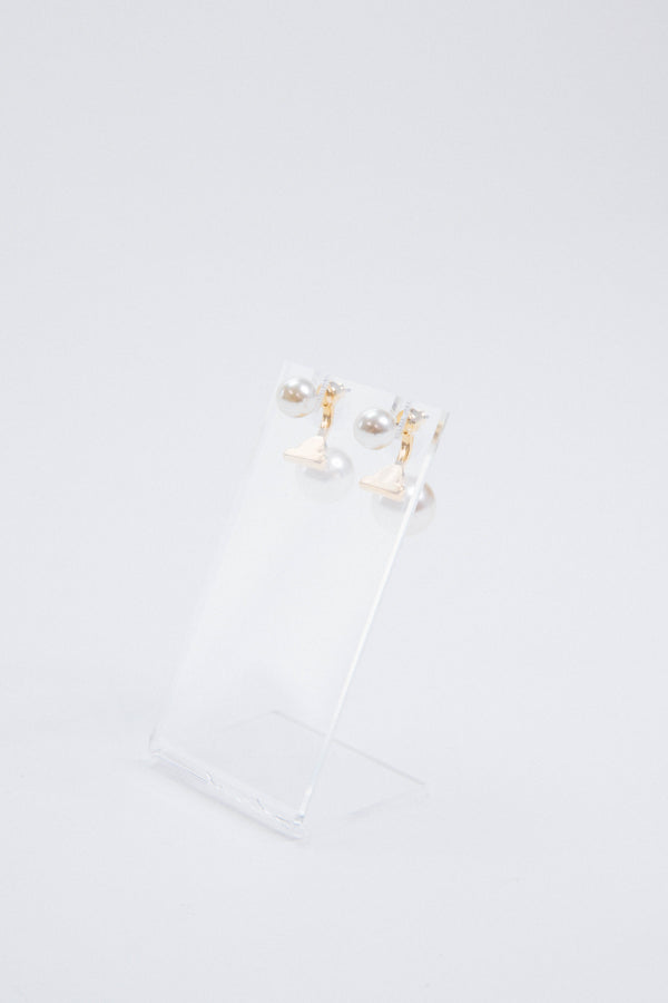 Pearl Bar Earring, Gold