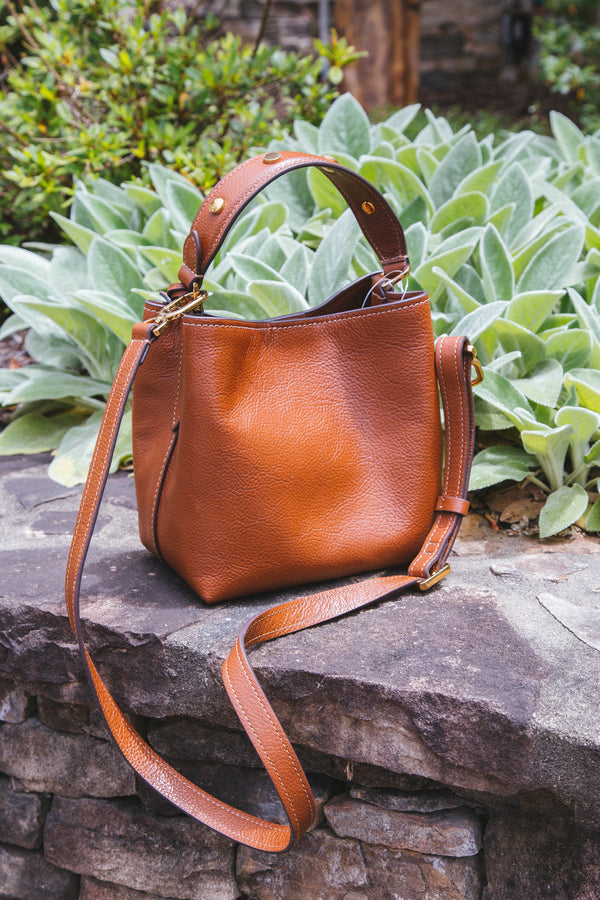 Jessie Small Bucket Handbag, Medium Brown | Fossil