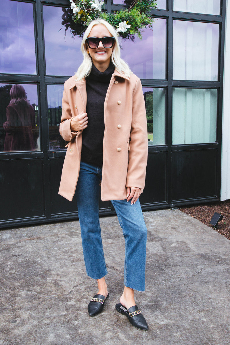 Corisse Button Up Jacket, Camel