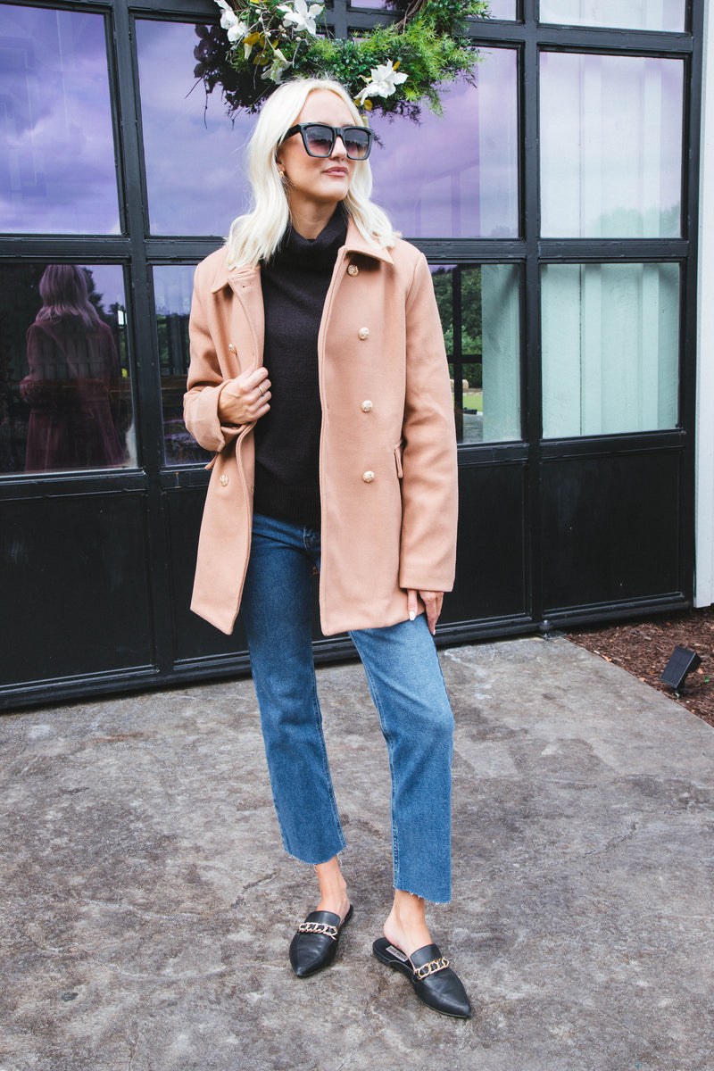 Corisse Button Up Jacket, Camel