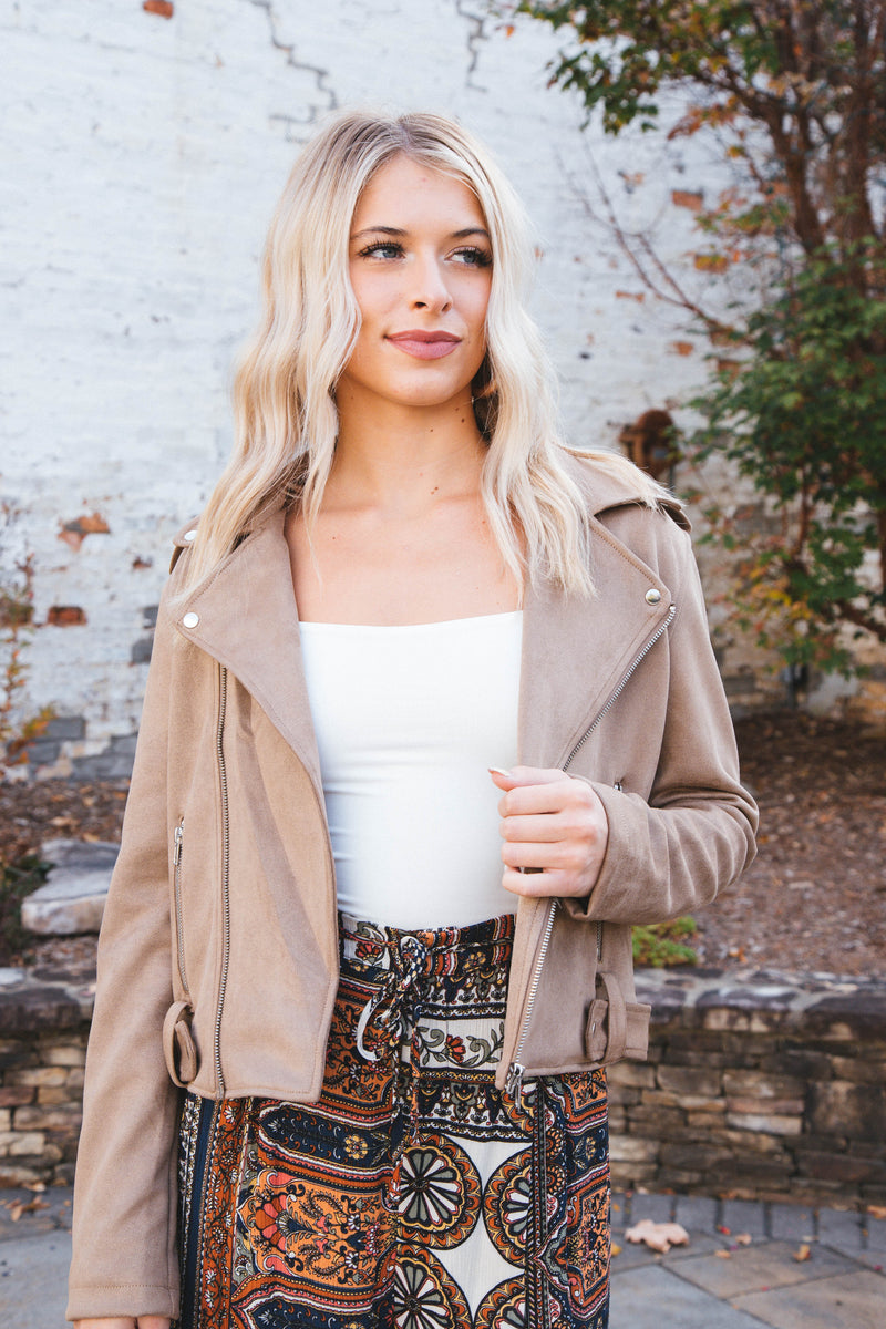 Georgina Printed Wide Leg Pant, Taupe Multi