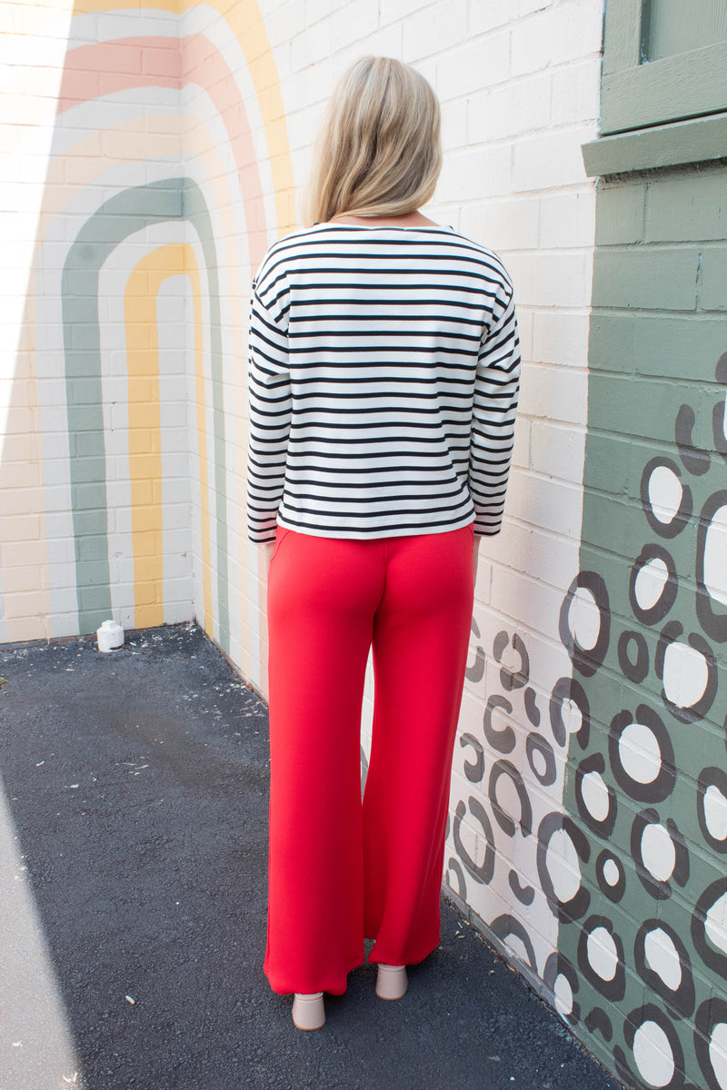 Cool Cotton Boatneck Top, Yacht Stripe | SPANX
