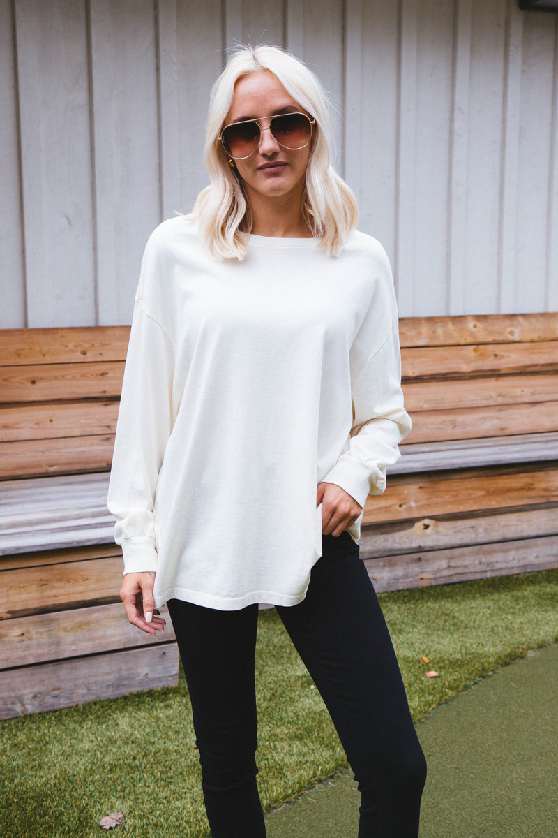 Orla Oversized Tee, Cream