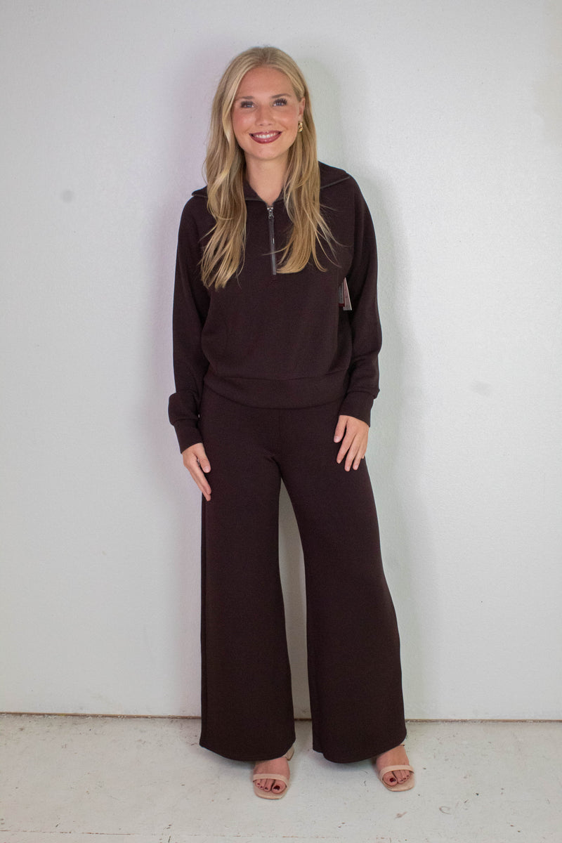 Airessentials Wide Leg Pant, Truffle Brown | SPANX