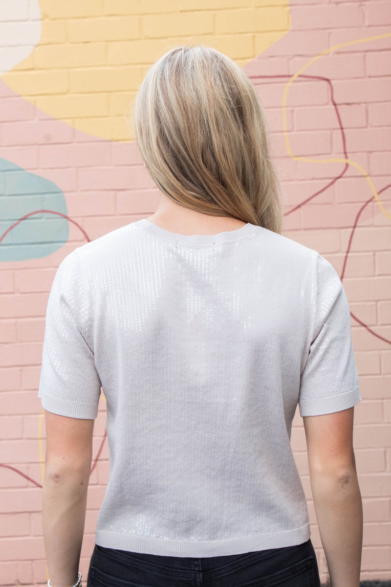 Sparkle Sequin Sweater, Mother Of Pearl | Sanctuary