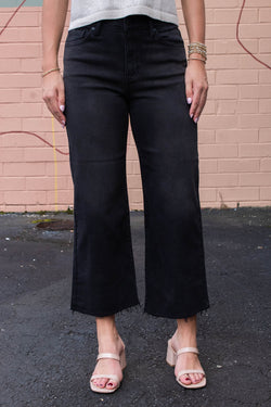 Sierra Almost Crop Jeans, Washed Black