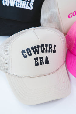 Cowgirl Era Trucker Hat, Tan | The Candy Collections