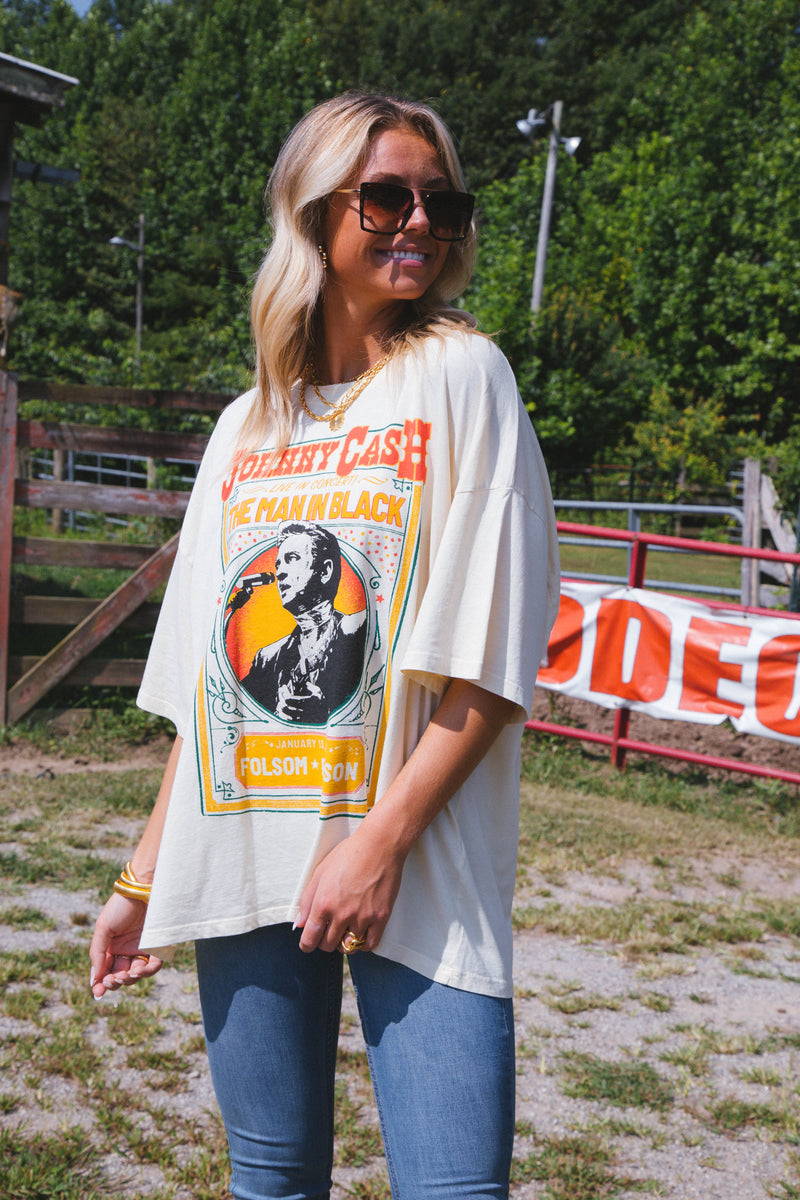 Johnny Cash Graphic Tee, Stone Vintage | DayDreamer
