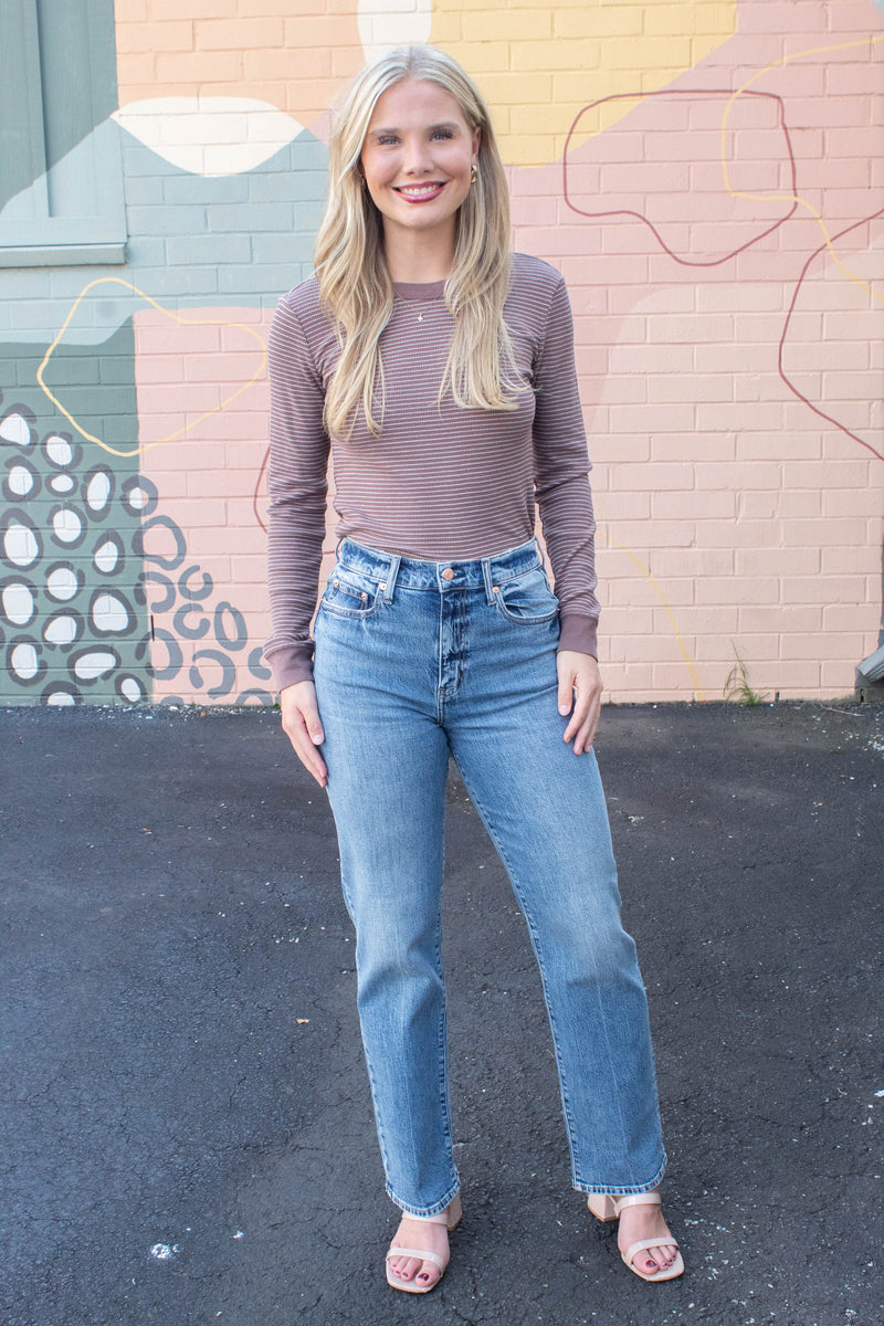 Sundaze High Rise Vintage Straight Jean, Brooklyn | Daze