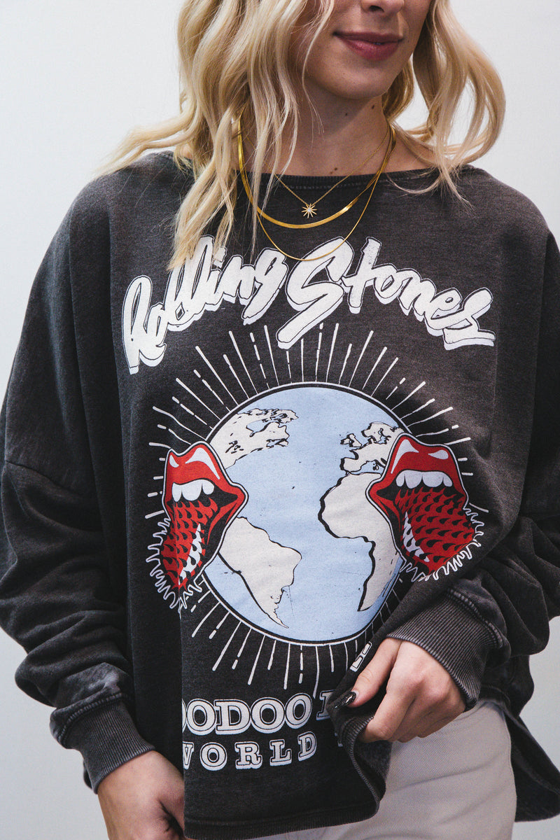 Rolling Stones Sweatshirt, Vintage Black | Recycled Karma