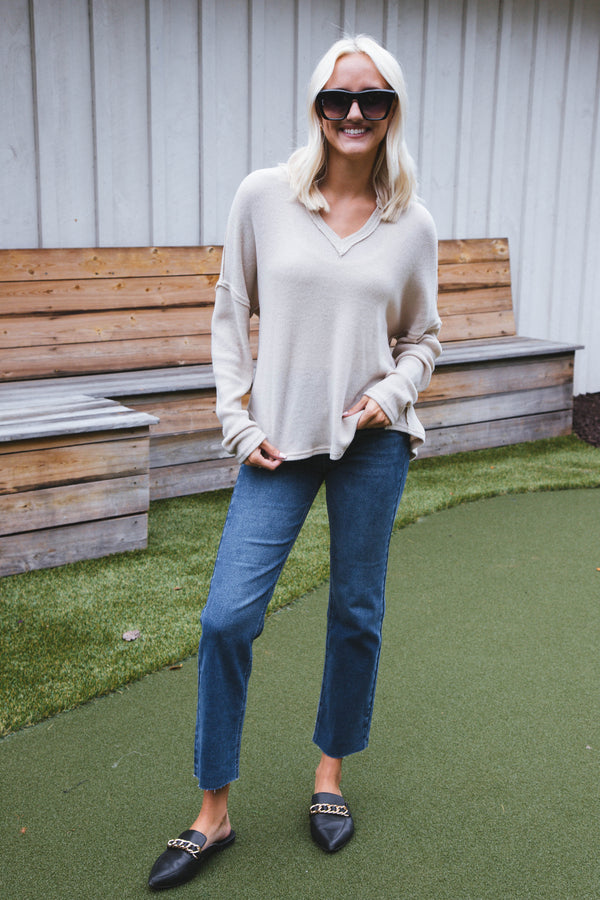 Ania Knit Top, Khaki