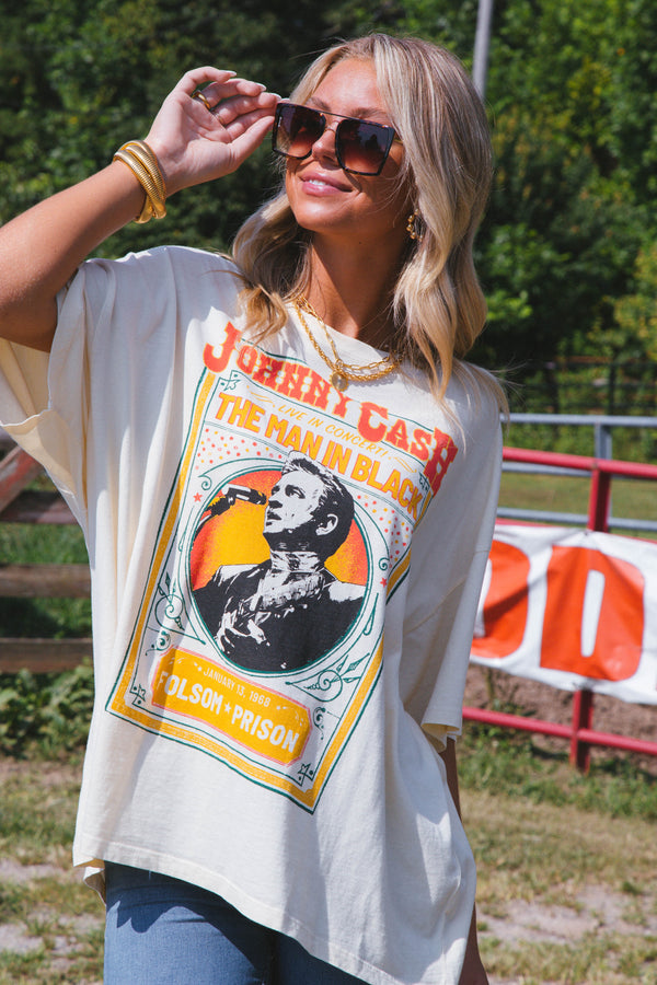 Johnny Cash Graphic Tee, Stone Vintage | DayDreamer