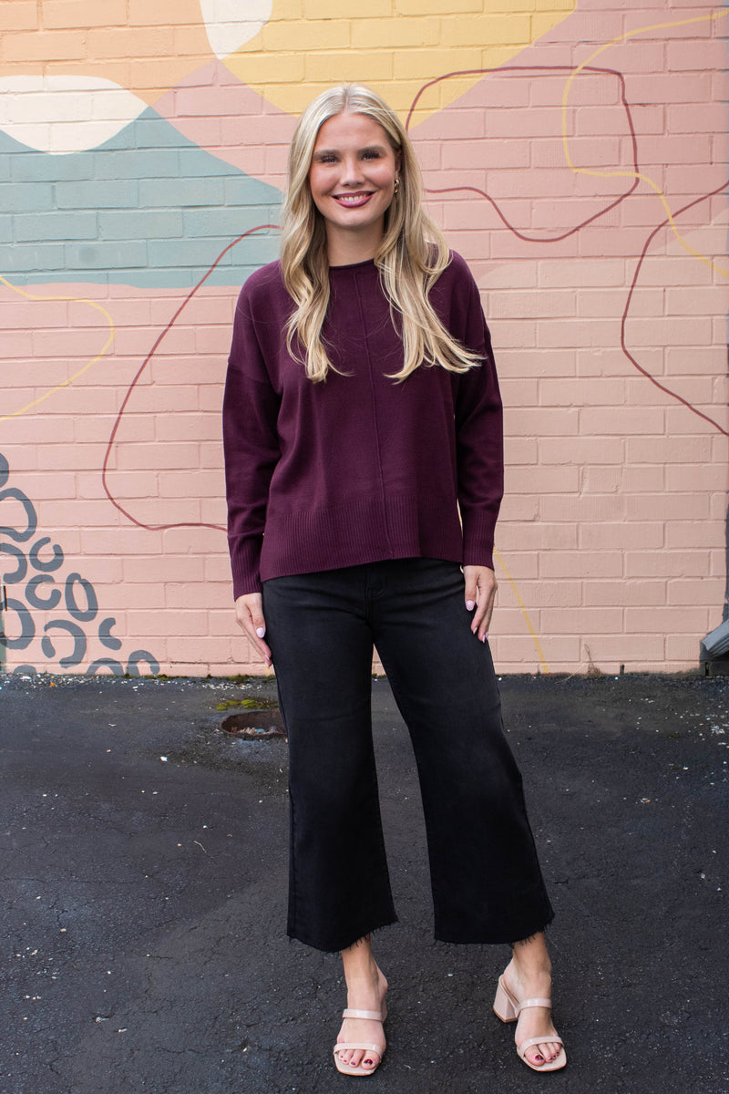 Sierra Almost Crop Jeans, Washed Black
