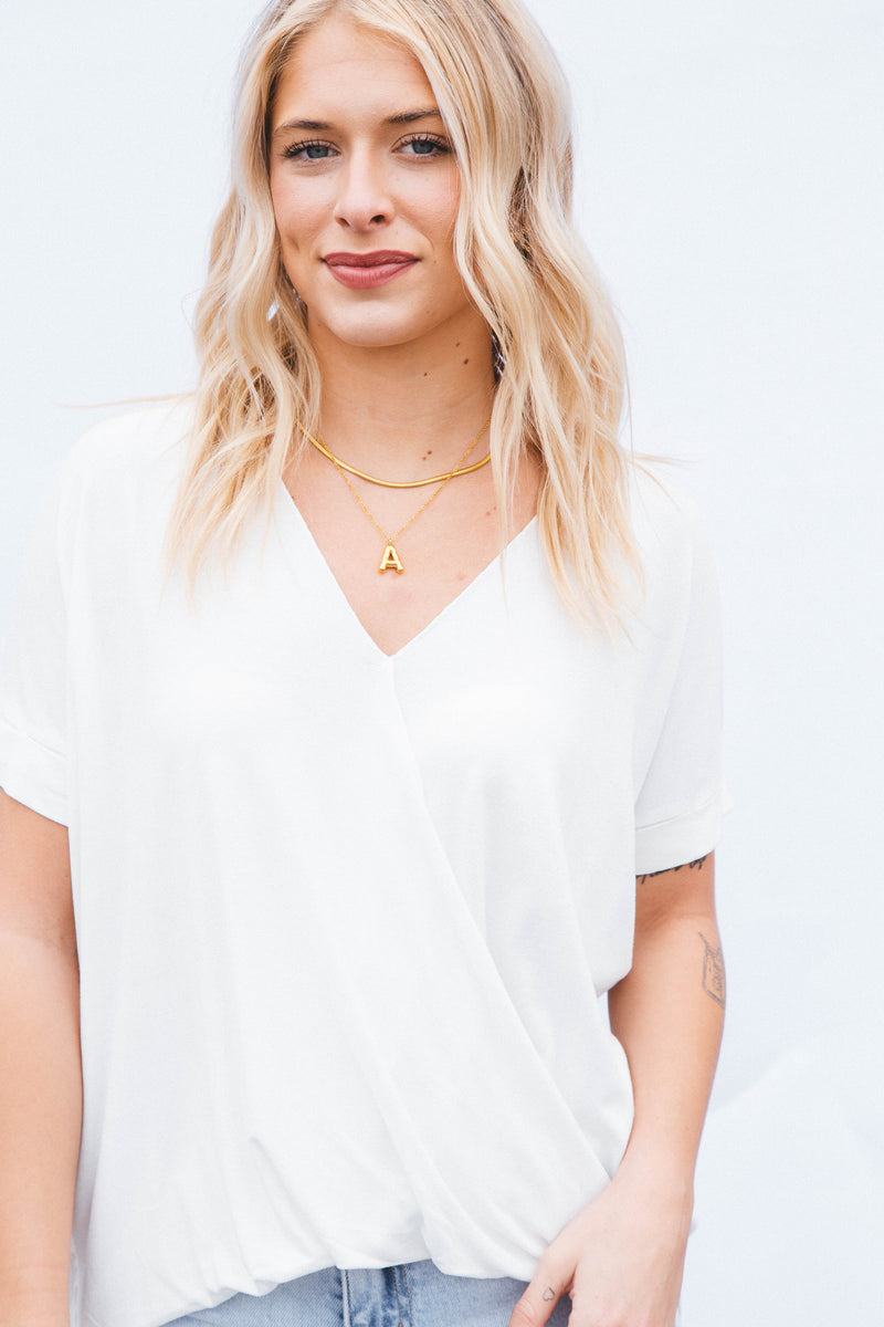 Baylor Crossover Front Top, Off White