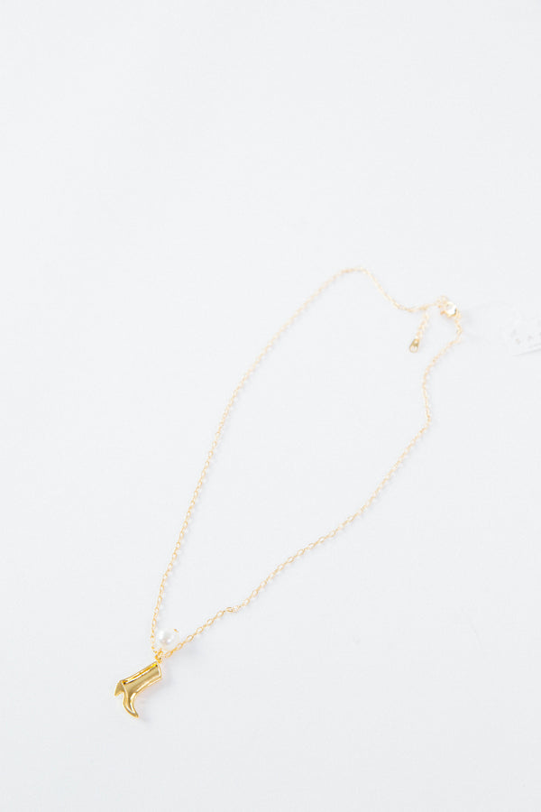Boot N' Pearl Necklace | Sahira Jewelry