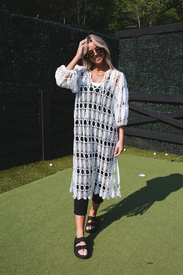 Pamela Eyelet Maxi Dress, White | Buddy Love
