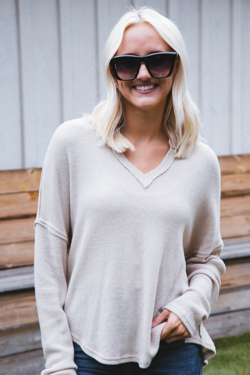Ania Knit Top, Khaki