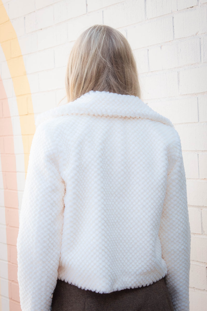 So So Soft Faux Fur Coat, Ivory | Sadie & Sage
