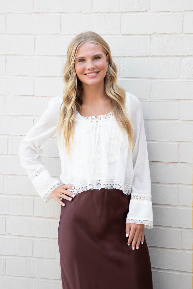 Forevermore Long Sleeve Top, Ivory | Free People