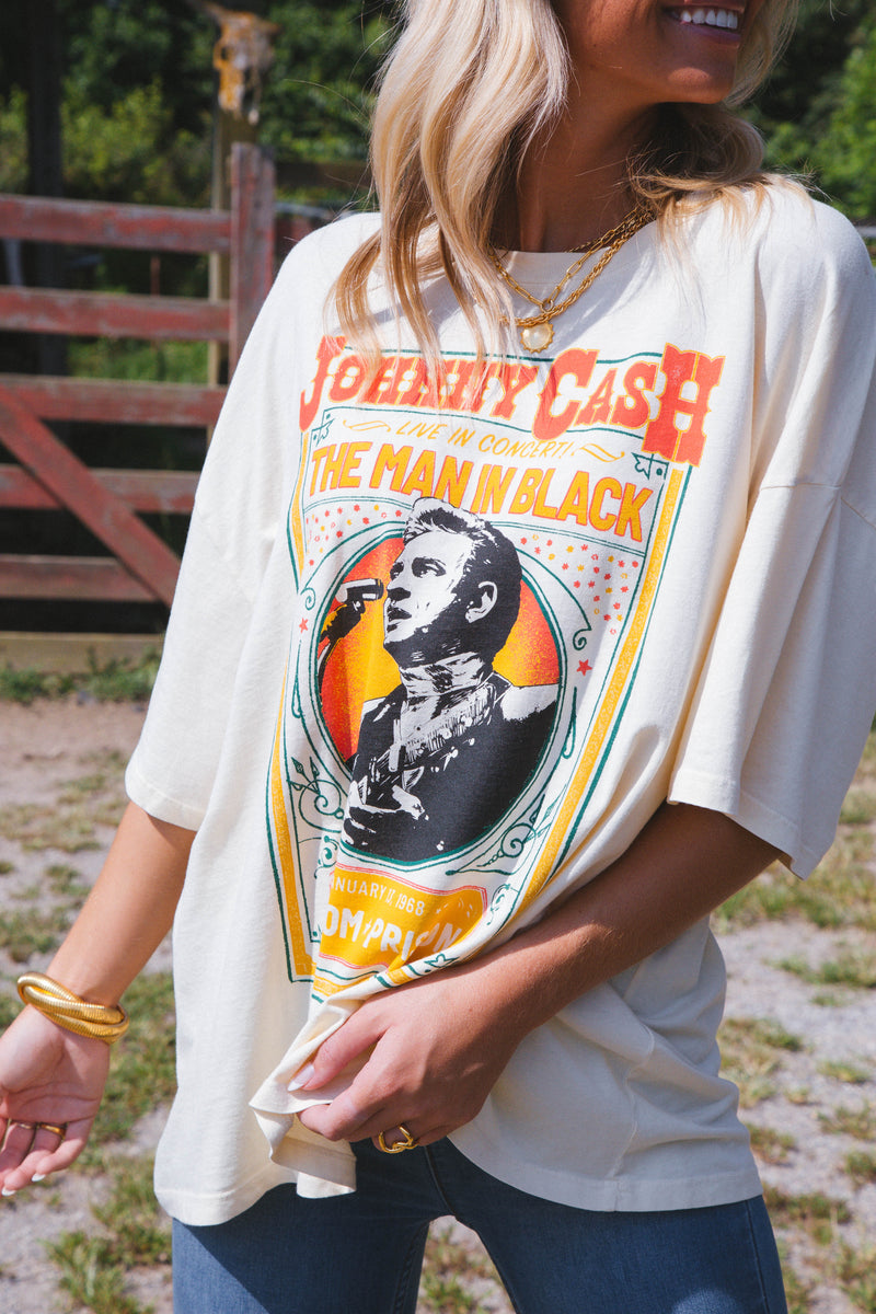 Johnny Cash Graphic Tee, Stone Vintage | DayDreamer