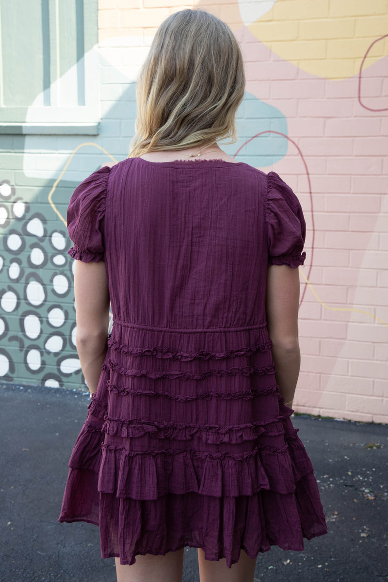 Darcy Mini Dress, Maroon | Free People