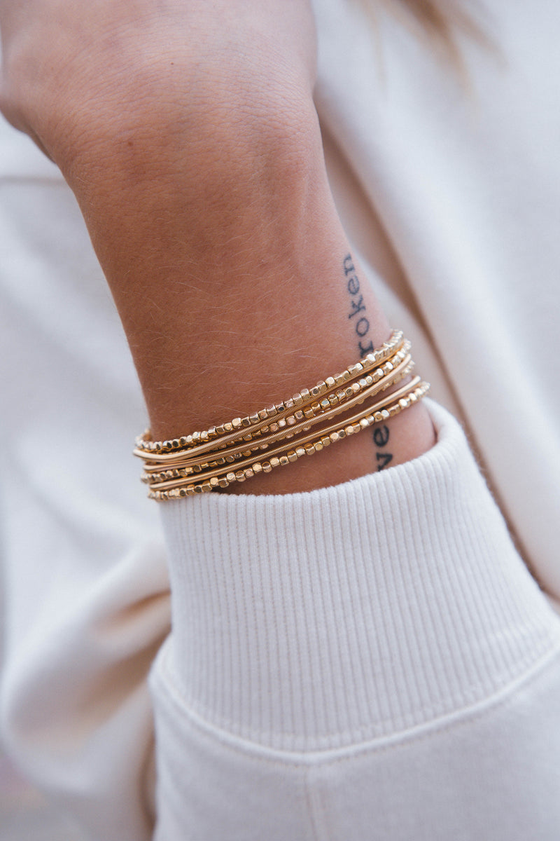 Inaya Multi Strand Magnetic Bracelet, Gold