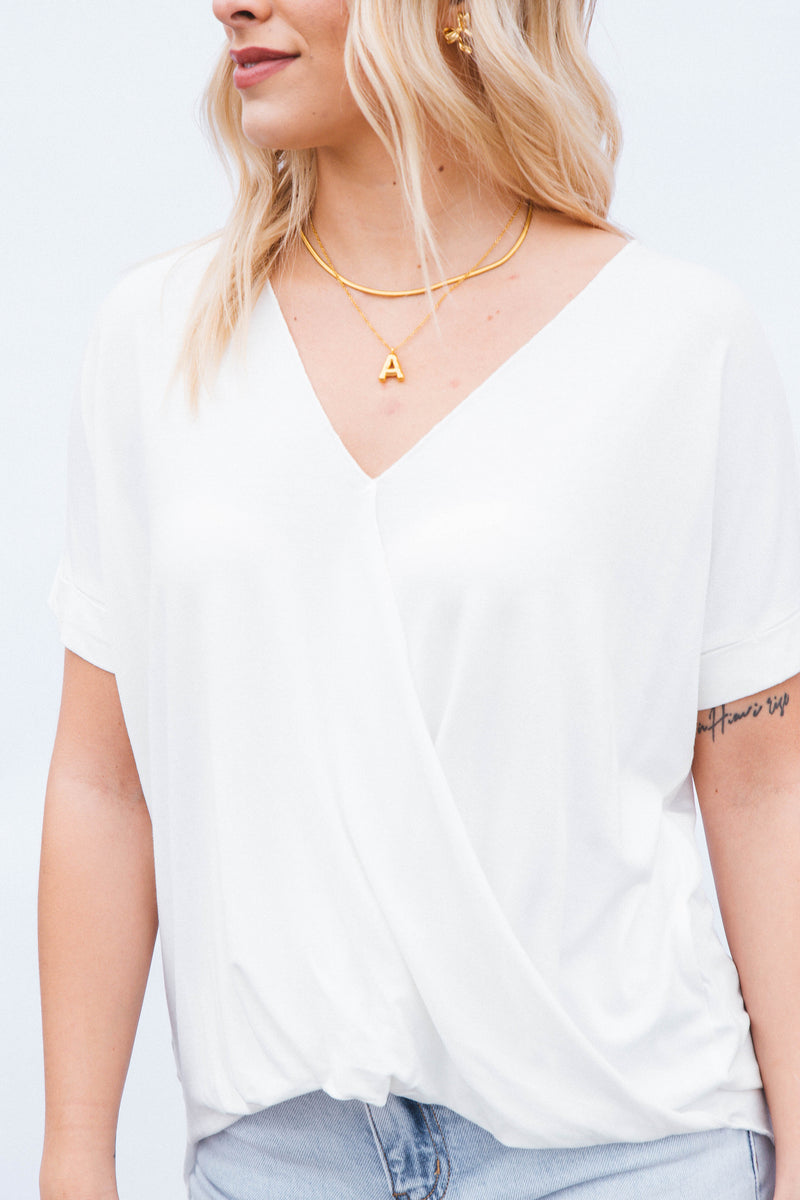 Baylor Crossover Front Top, Off White