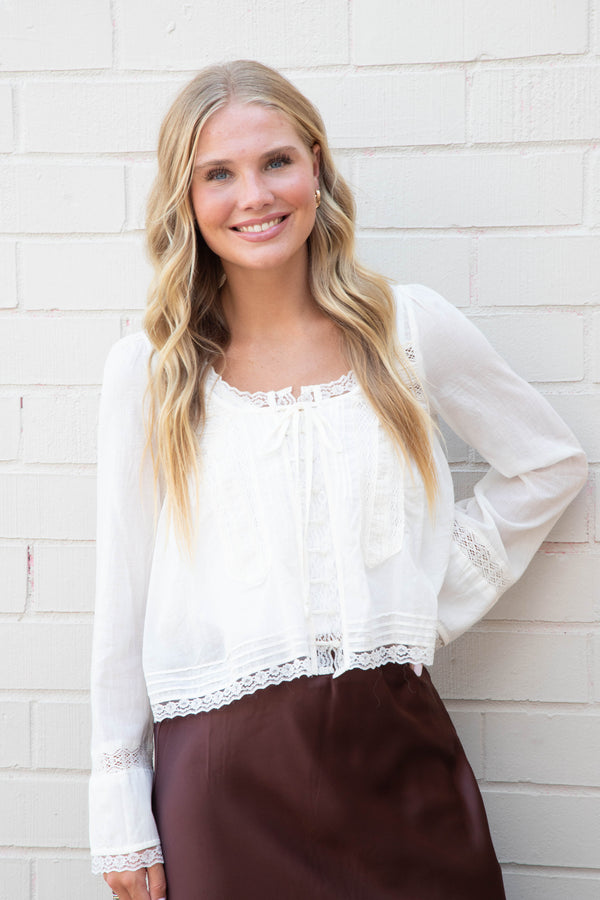 Forevermore Long Sleeve Top, Ivory | Free People
