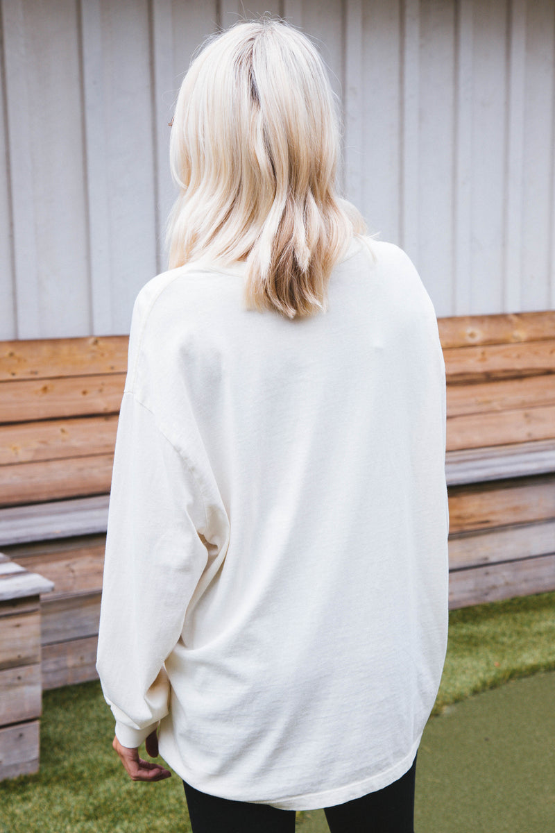 Orla Oversized Tee, Cream