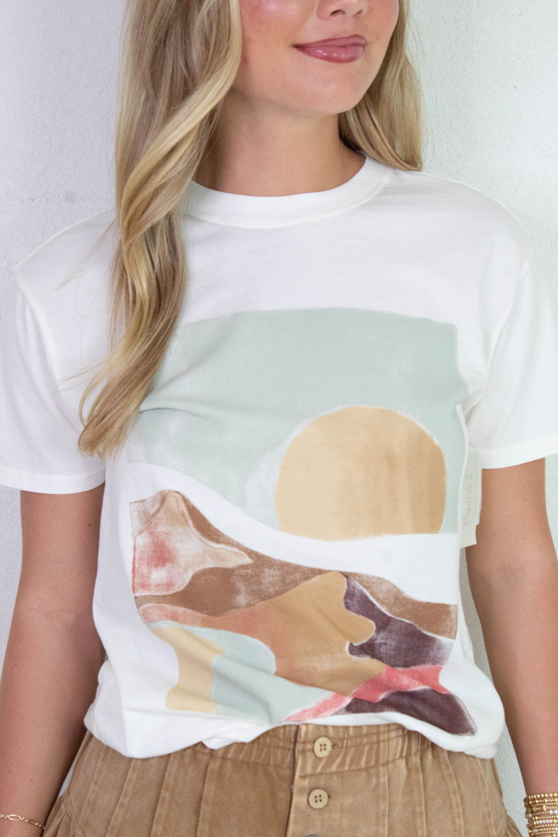 Moments Boyfriend Tee, Sea Salt | Z Supply