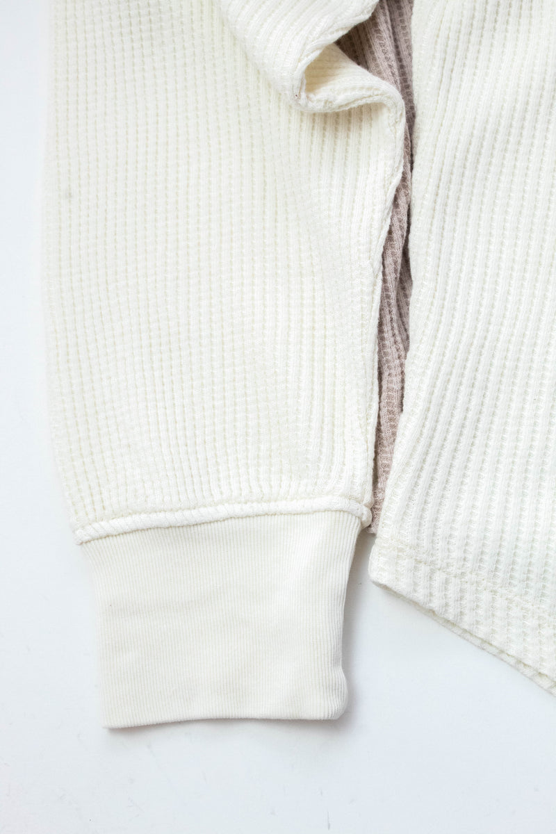 Jordan Knit Henley Top, Cream