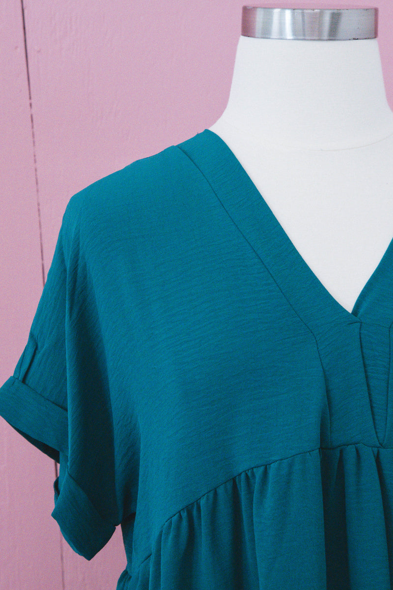In The Wild Tiered Dress, Green | Plus Size