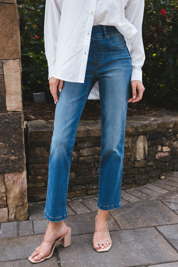 Sissy Straight Leg Jeans, Vintage Indigo | SPANX