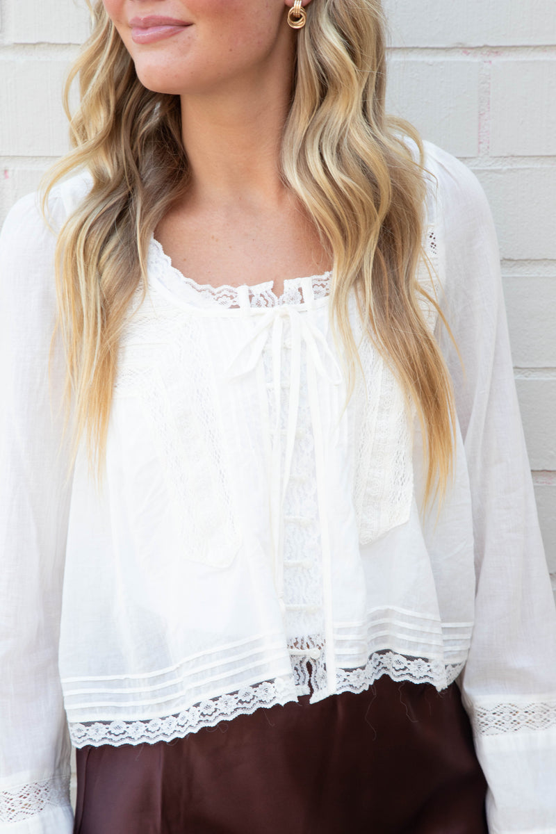 Forevermore Long Sleeve Top, Ivory | Free People