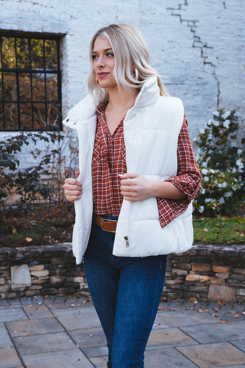 Riley Button Up Shirt, Maple Plaid | Velvet Heart