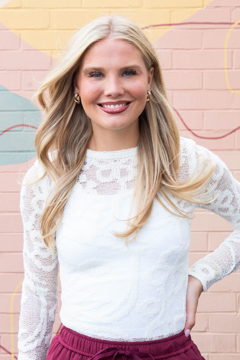 Crissa Lace Top, Cream | RD Style
