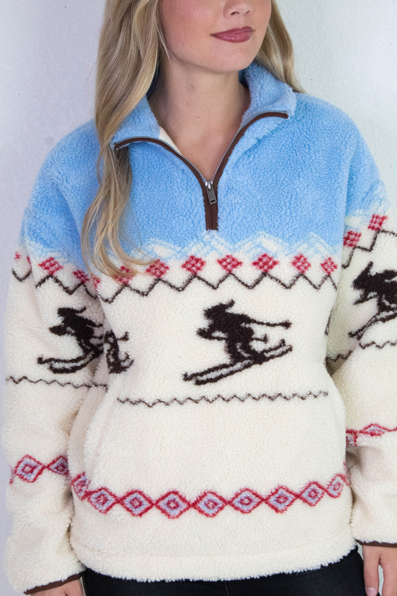 Alpine Sherpa Half Zip Jacket, Mu Skier | RD Style