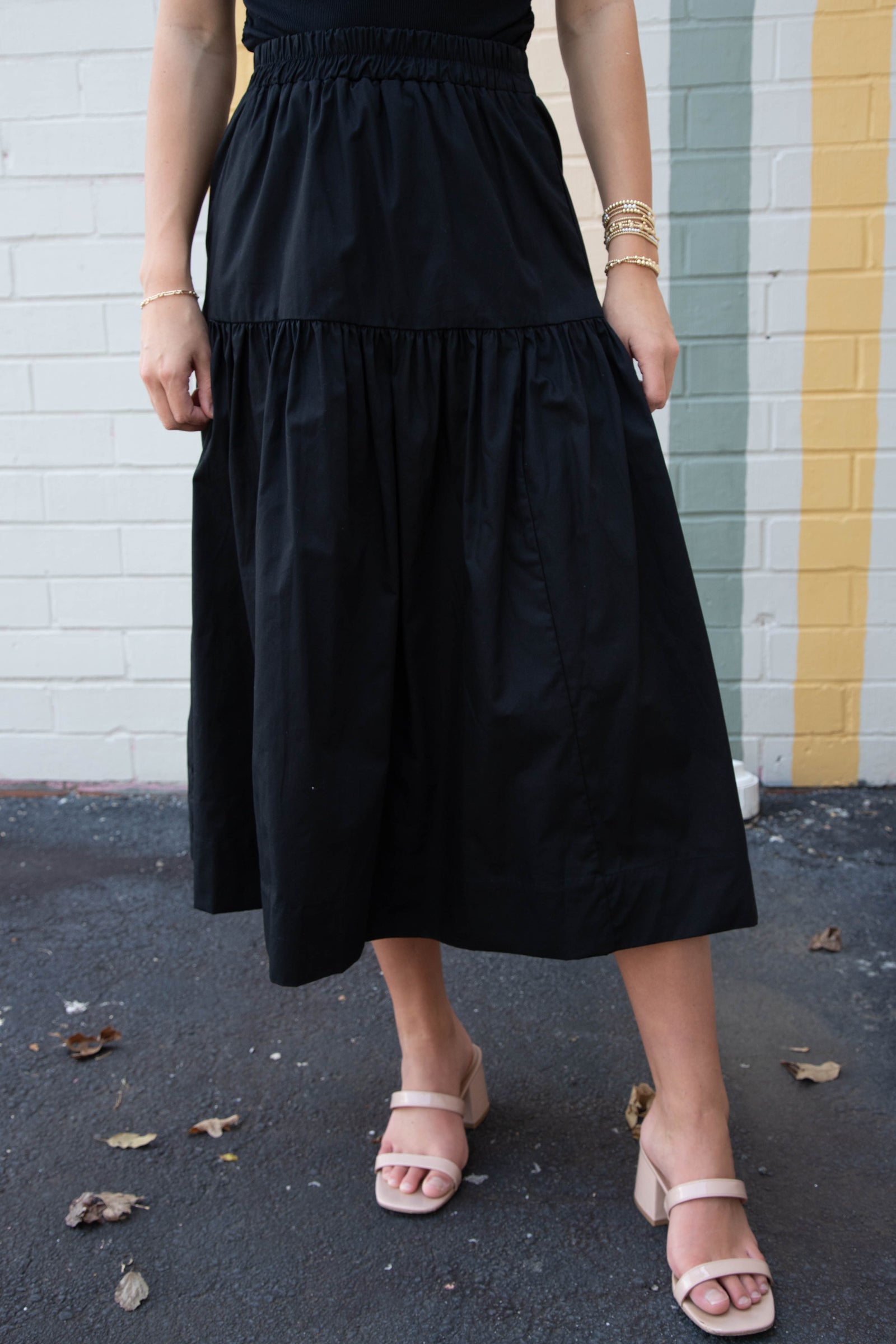 andmary Mel gather skirt Sサイズ black ANDMARY】Mel gather skirt