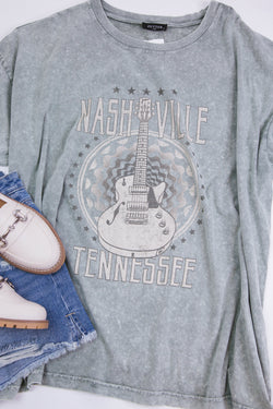 Next Level Nashville Tennessee Graphic Tee, Green | Plus Size