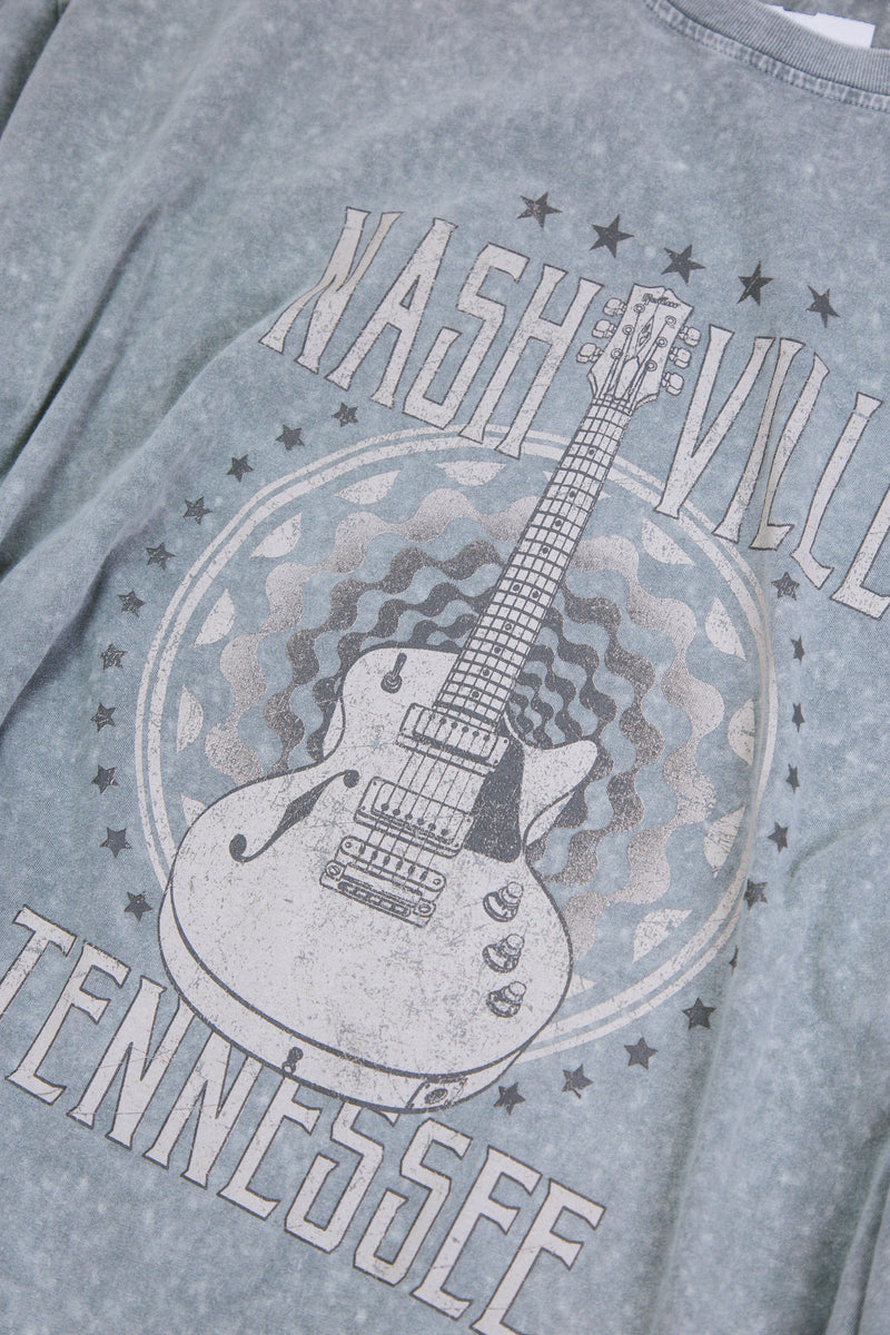Next Level Nashville Tennessee Graphic Tee, Green | Plus Size