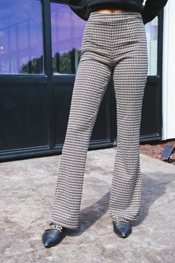 Filmore Flare Pant Mini Houndstooth, Vanilla Houndstooth| Sanctuary