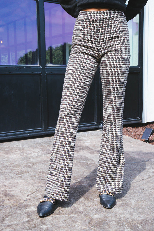 Filmore Flare Pant Mini Houndstooth, Vanilla Houndstooth| Sanctuary
