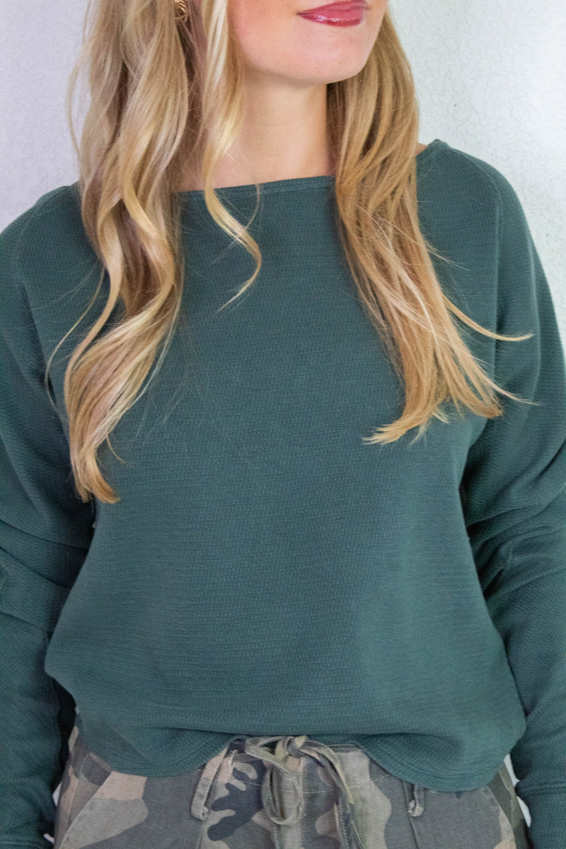 Jess Boat Neck Top, Seamoss | Free People