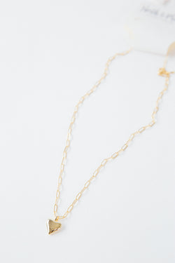 Bold Heart Pendant Chain Necklace, Gold