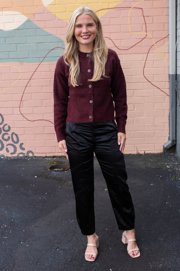 Sahara Satin Tapered Pant, Black | Sanctuary