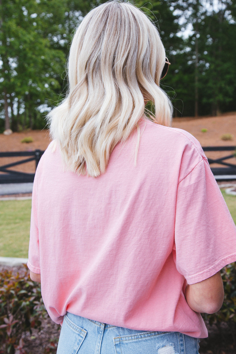 Queen Of The Court Graphic Tee, Coral